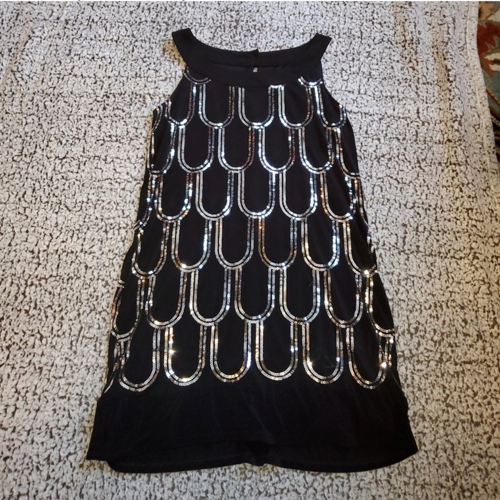 Scarlett Black Tank Dress with Sequins size 16